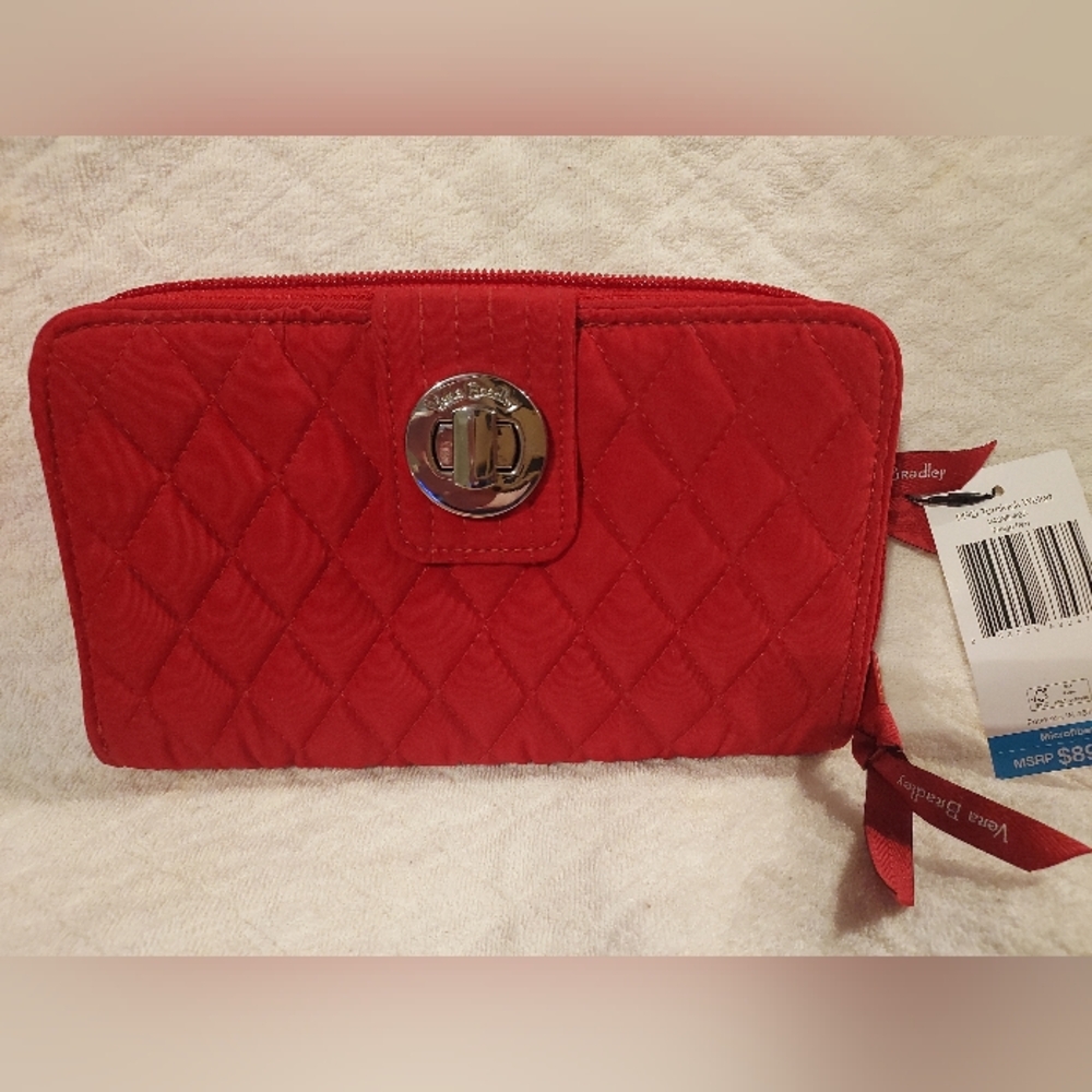 NWT Vera Bradley Red Quilted Wallet